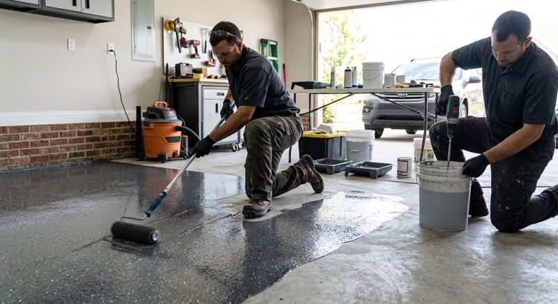 Basement Floor Epoxy Service in Loudoun County, VA